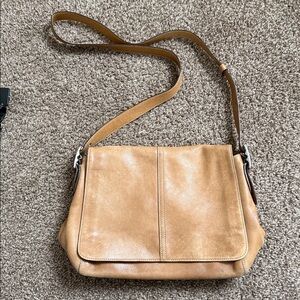 Vintage Coach Bag 9570 Leather Flap Crossbody Bag